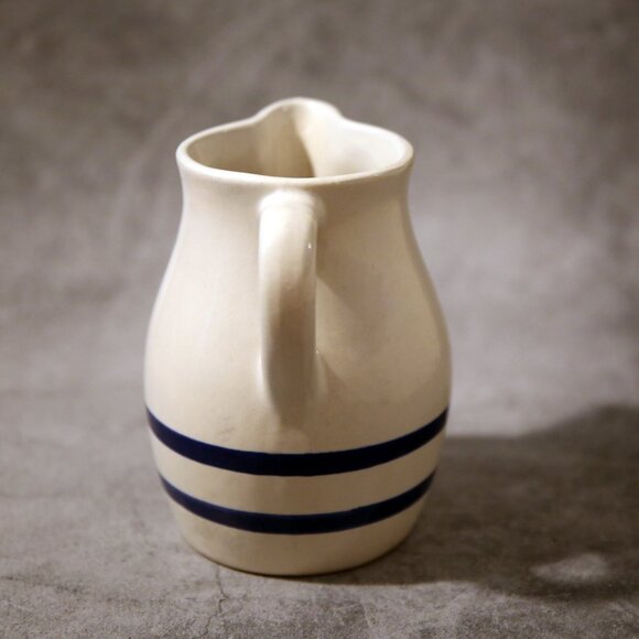 Vintage Robinson Ransbottom Pottery Pitcher Blue and White - Picture 11 of 13